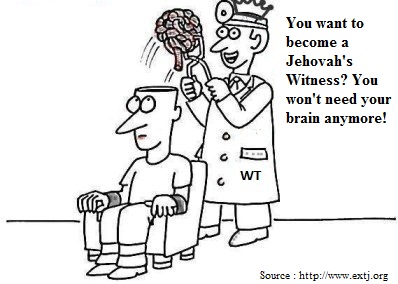 Meme You want to become a Jehovah's Witness? You won't need your brain anymore!