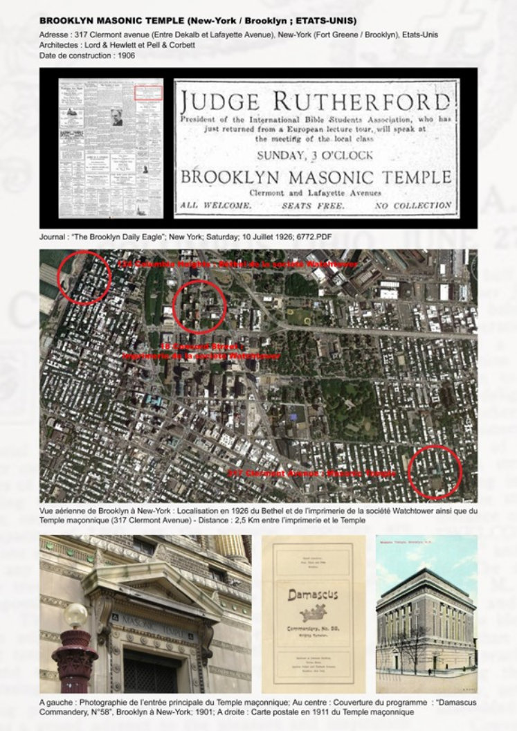 Judge Rutherford Temple Ma�onnique de Blooklyn