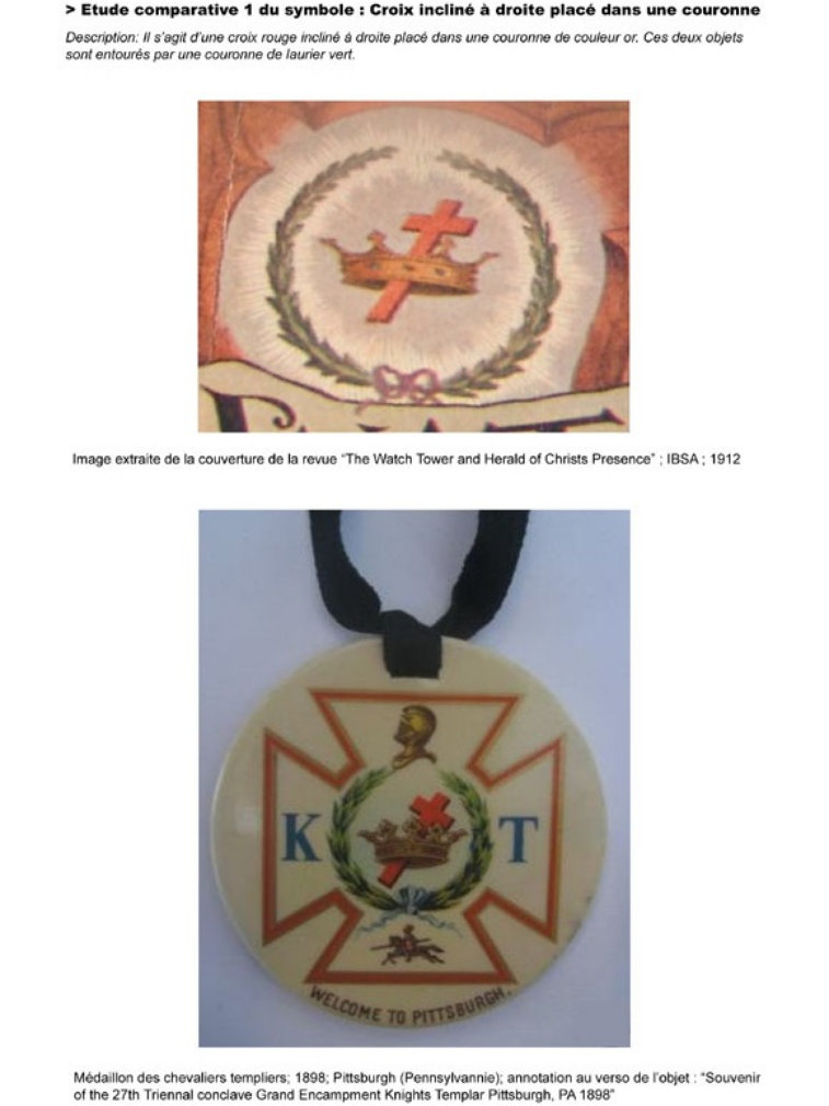 Croix ma�onnique, Watch Tower, m�daillon Templiers