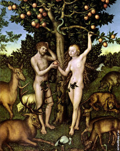 Garden of Eden, Adam, Eve, talking snake, forbidden fruit