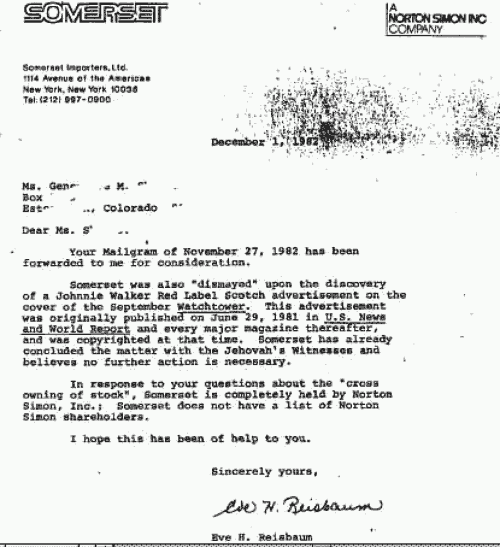 R�ponse cie de spiritueux lettre�1