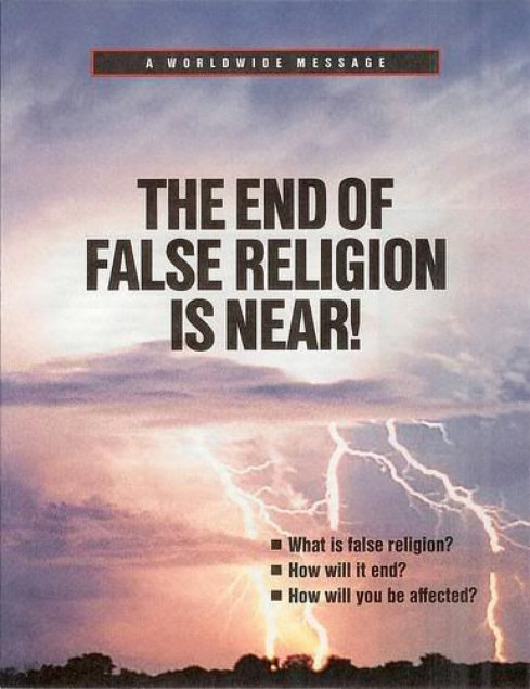 Leaflet The end of false religion is near ! Watchtower, 2006